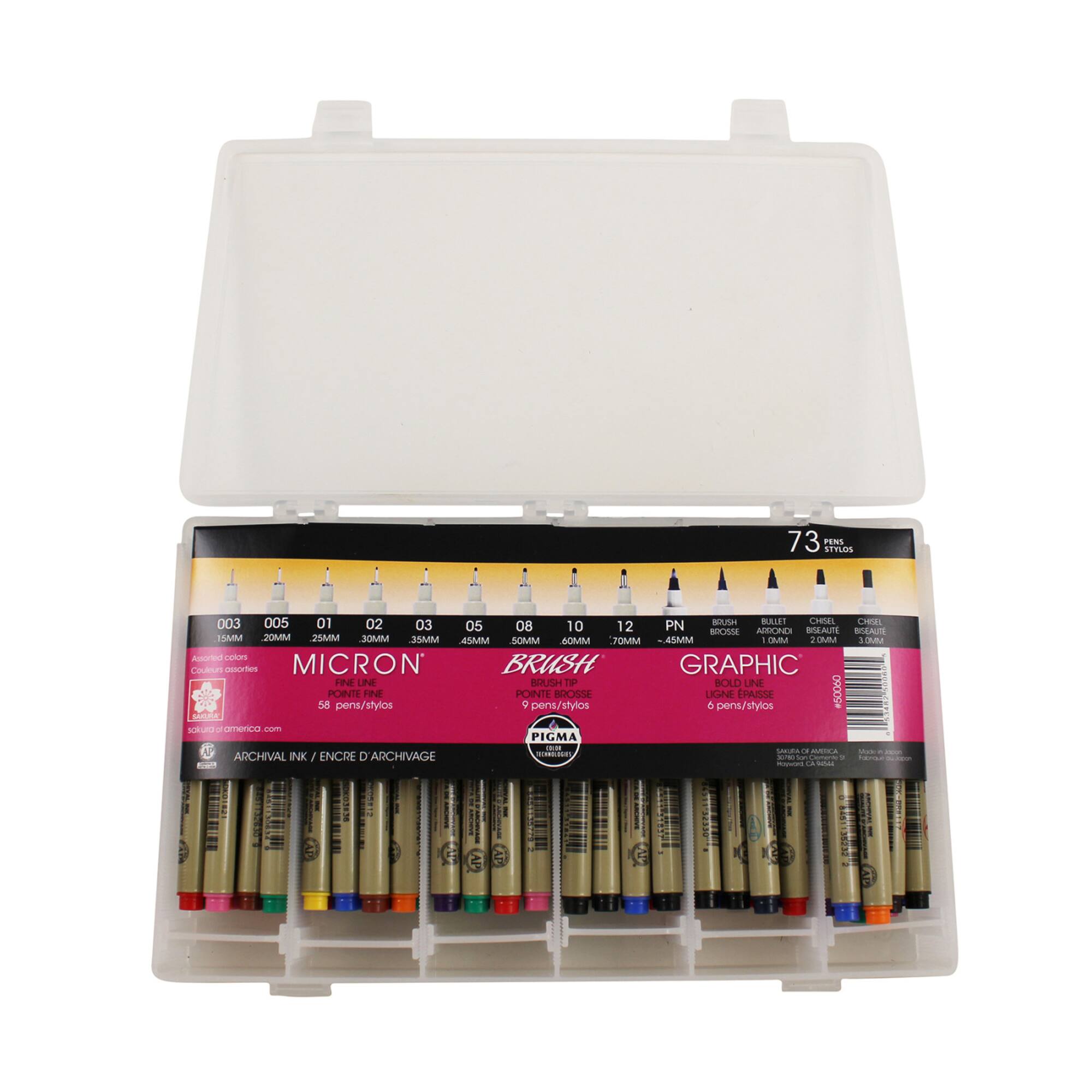 Pigma® 73 Pen Set with Reusable Storage Case